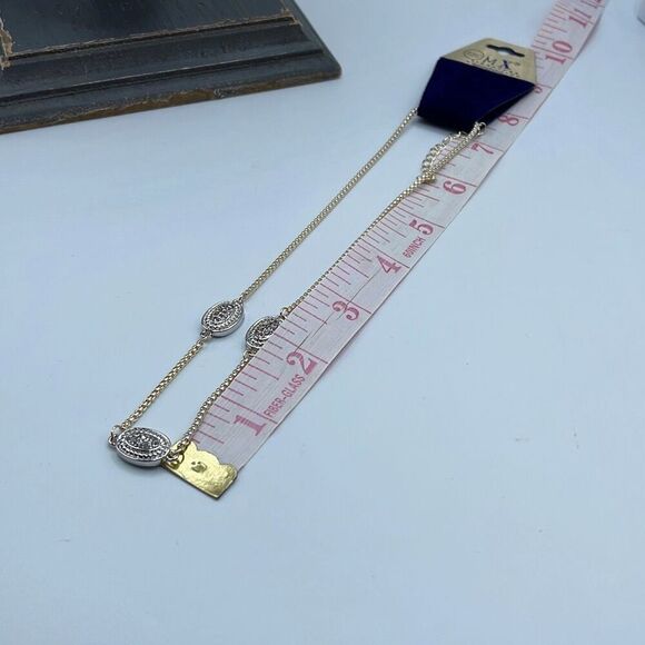 NWT MX Signature Gold Plated choker with CZ pendants - Picture 6 of 8